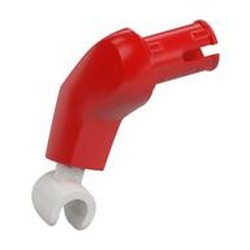 LEGO part  RIGHT ARM, NO. 2 in Bright Red/ Red