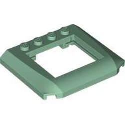 LEGO part 4652 Slope Curved 6 x 6 x 2/3 Triple Curved with 4 Studs. 4 x 4 Cutout in Sand Green