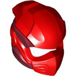 LEGO part 5990pat0005 Helmet, Ninja with Wraps Dark Red Pattern in Bright Red/ Red