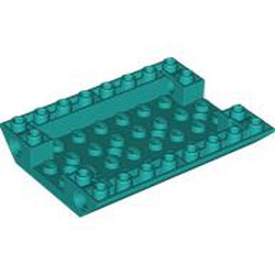 LEGO part 5117 Slope Inverted 45° 6 x 8 Double with Pin Holes on Sides in Bright Bluish Green/ Dark Turquoise