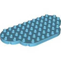 LEGO part 5897 Duplo Plate 12 x 6 Rounded (Cloud) in Medium Azure