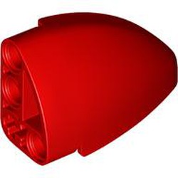 LEGO part 2438 Technic Panel Round Corner 5 x 3 x 2 Left in Bright Red/ Red