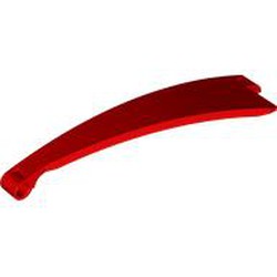 LEGO part 4527 Technic Panel Curved 3 x 13 x 2 Tapered, Left in Bright Red/ Red