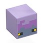 Minifig Head Special, Cube Breeze, Medium Lavender/Sand Blue Face, Yellow Eyes print