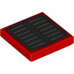 LEGO part 3068bpr9331 Tile 2 x 2 with print in Bright Red/ Red