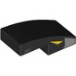 Slope Curved 2 x 1 No Studs [1/2 Bow] with Silver Shape, Yellow Eye on Side print
