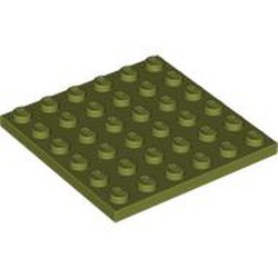 LEGO part 3958 Plate 6 x 6 in Olive Green