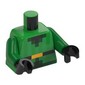 Torso, Pixelated Vest, Green Stripes, Black Belt, Gold Belt Buckle print, Bright Green Arms, Black Hands