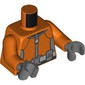Torso, Wetsuit, Light Bluish Grey Zipper, Utility Belt, Dark Bluish Grey Pouches print, Reddish Orange Arms, Dark Bluish Gray Hands