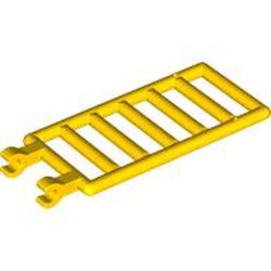 LEGO part 5630 Bar 7 x 3 with Double Clips (Ladder) [Round Clips] in Bright Yellow/ Yellow