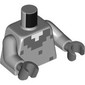 Torso Fur, Dark Bluish Gray and White Squares Print, Light Bluish Gray Arms, Dark Bluish Gray Hands