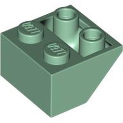 LEGO part 76959 Slope Inverted 45° 2 x 2 [Round Hollow Bottom Pin, Bar-sized Stud Holes] in Sand Green