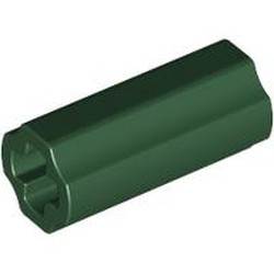 LEGO part 59443 Technic Axle Connector Smooth [with x Hole + Orientation] in Earth Green/ Dark Green