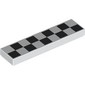 Tile 1 x 4 with Black Squares print