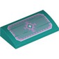 Slope Brick Curved 2 x 4 x 2/3 No Studs with Lavender Crystal, Border on Sand Green Wooden Boards print