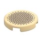 Tile Round 2 x 2 with Tan Dots on Dark Tan Background print