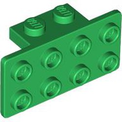 LEGO part 93274 Bracket 1 x 2 - 2 x 4 in Dark Green/ Green