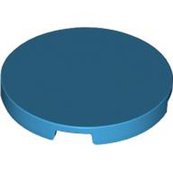 LEGO part 67095 Tile Round 3 x 3 in Dark Azure