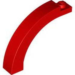 LEGO part 5845 Brick Arch 1 x 5 x 3 1/3 Curved Top in Bright Red/ Red