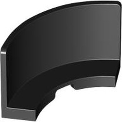 LEGO part 3535 Panel 3 x 3 x 2 Quarter Round in Black