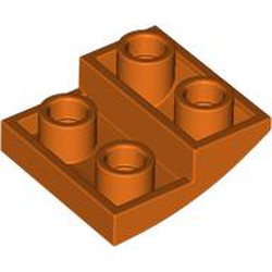 LEGO part 32803 Slope Curved 2 x 2 x 2/3 Inverted in Reddish Orange