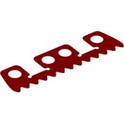 LEGO part 111600 Hipwear Skirt, Short, Pointed Fringe, 2 Center Leg Holes in Bright Red/ Red