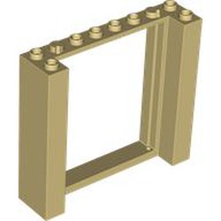 LEGO part 80400 Door Frame Double 2 x 8 x 6 in Brick Yellow/ Tan