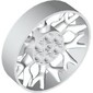 Wheel 7 x 7 with Center Axle Hole, 6 Pin Holes, Curved Spokes