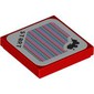 Tile 2 x 2 with 'START', Jumbo Vehicle and Barcode Print (Sticker)