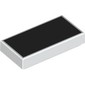 Tile 1 x 2 with Black Full Surface print