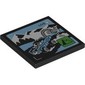 Tile 4 x 4 with Truck Pulling Bank Safe print