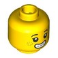 Minifig Head Drea Brickle, Black Eyebrows, Freckles, Smile with Braces / Frown