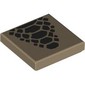 Tile 2 x 2 with Dark Brown Scales print