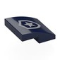 Slope Curved 2 x 2 x 2/3 with Silver Police Badge print