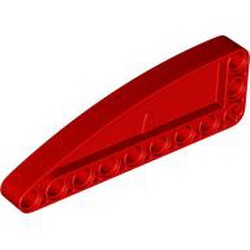 LEGO part 3916 Technic Beam 9 x 3 L-Shape with Quarter Ellipse Thick in Bright Red/ Red