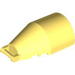 LEGO part 92279 Windscreen 7 x 4 x 2 Round with Handle in Cool Yellow/ Bright Light Yellow