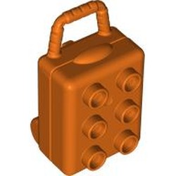 LEGO part 6530701 Duplo Luggage in Reddish Orange