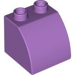 LEGO part 11170 Duplo Brick 2 x 2 x 1 1/2 with Curved Top in Medium Lavender