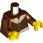 Torso, Jacket, Tan Fur, Copper Zipper, Belt Buckle, Black Belt print, Reddish Brown Arms, Yellow Hands