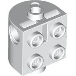 LEGO part 7246 Brick Round Half 2 x 2 x 2 with 4 Studs on Side in White