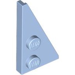 LEGO part 65426 Wedge Plate 2 x 4 27° Right in Light Royal Blue/ Bright Light Blue