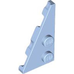 LEGO part 65429 Wedge Plate 2 x 4 27° Left in Light Royal Blue/ Bright Light Blue