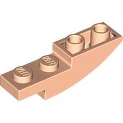 LEGO part 13547 Slope Curved 4 x 1 Inverted in Light Nougat