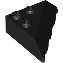 LEGO part 7241 Brick Sloped 4 x 4 Corner in Black