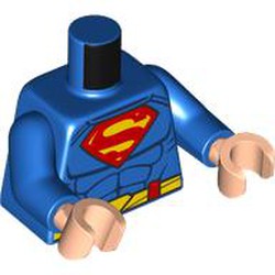 LEGO part 973c28h02pr0002 Torso, Blue Arms, Light Nougat Hands with print in Bright Blue/ Blue