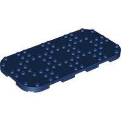LEGO part 5251 Plate Round Corners 8 x 16 x 2/3 Circle with Reduced Knobs in Earth Blue/ Dark Blue