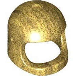 LEGO part 50665 Helmet Classic, New Mold 2019 in Warm Gold/ Pearl Gold