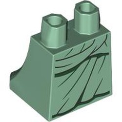 LEGO part 36036pr0089 Hips and Legs Under Dress/Robe with Dark Green Robes print in Sand Green