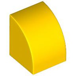 LEGO part 7126 Brick Curved 1 x 1 in Bright Yellow/ Yellow