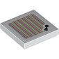 Tile 2 x 2 with Horn and Barcode Print (Sticker)